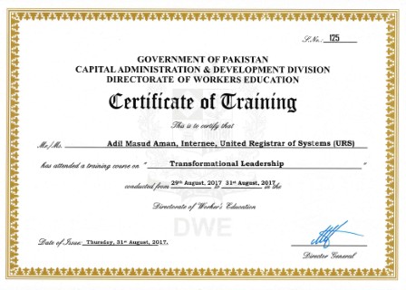 Transformational Leadership Certificate