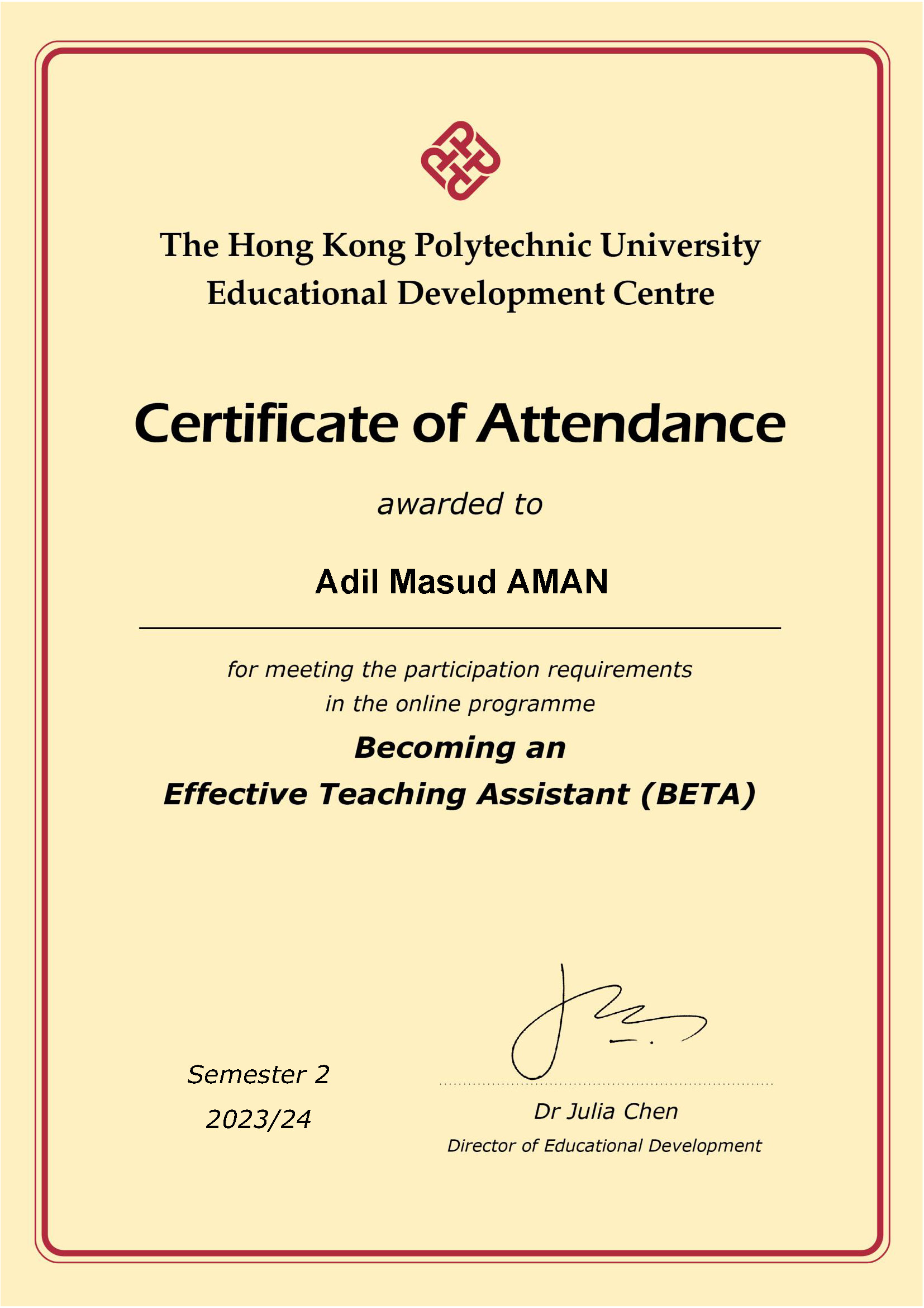 Becoming an Effective Teaching Assistant Certificate